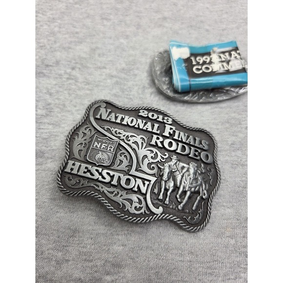 Lot of 2 Women\'s NFR Rodeo Belt Buckles Montana Silversmiths 2013 1993 Sealed main image 13